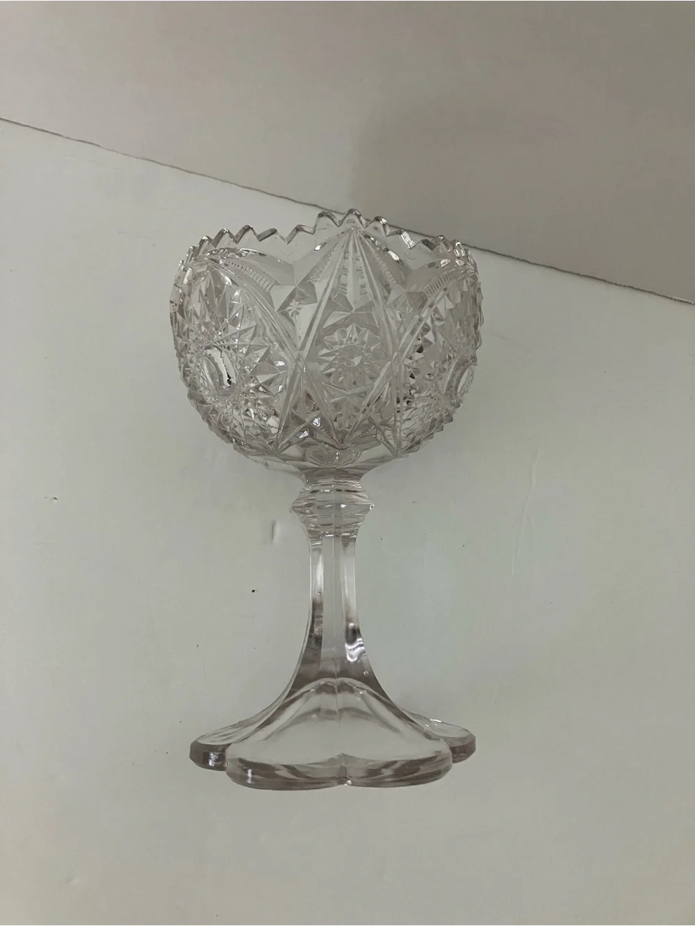 Antique McKee Glass EAPG Compote Pedestal Bowl - Clear